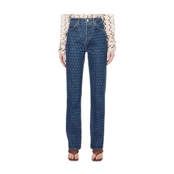 Reformation Denim - Reformation Jeans Women Blue Cynthia Laser Square High Rise Straight Leg Denim